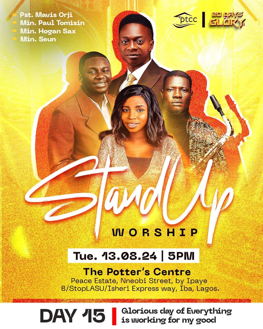Faith || Stand Up Worship || 20 Days Of Glory || 13/08/2024 || Pastor Mavis C. Orji  || Day 15