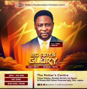 When God Struggles || 20 Days Of Glory || 15/08/2024 || Apostle Femi Lazarus  || Day 18